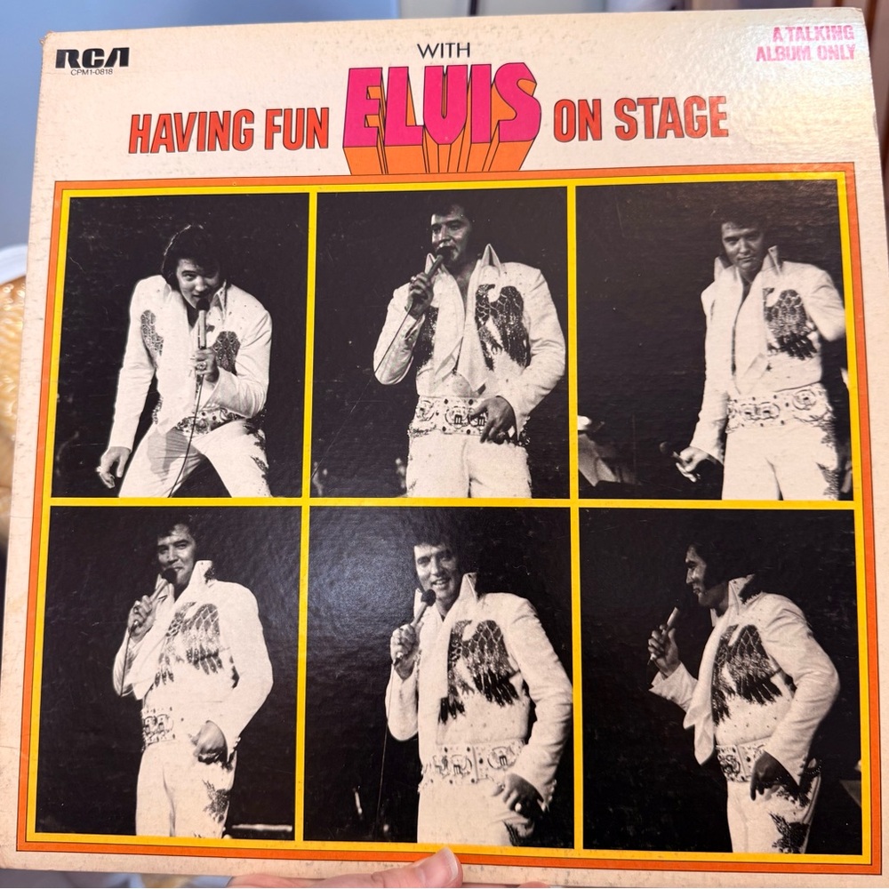 Elvis - Having Fun On Stage (White) Vinyl Album and Liner Notes